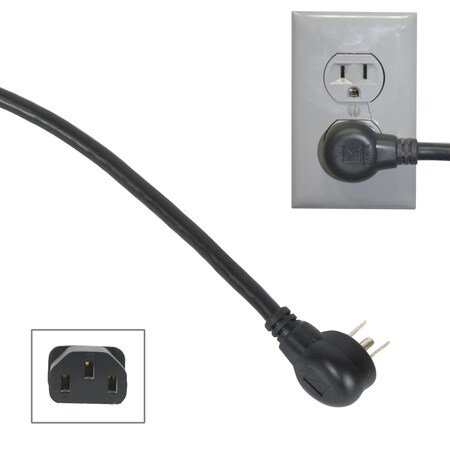 Lowell IEC PowerCord 24inR 10pk, 10PK IEC-24-90RX10